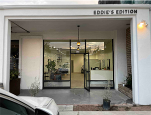 Photo of storefront of Eddie's Edition salon in Pasadena.