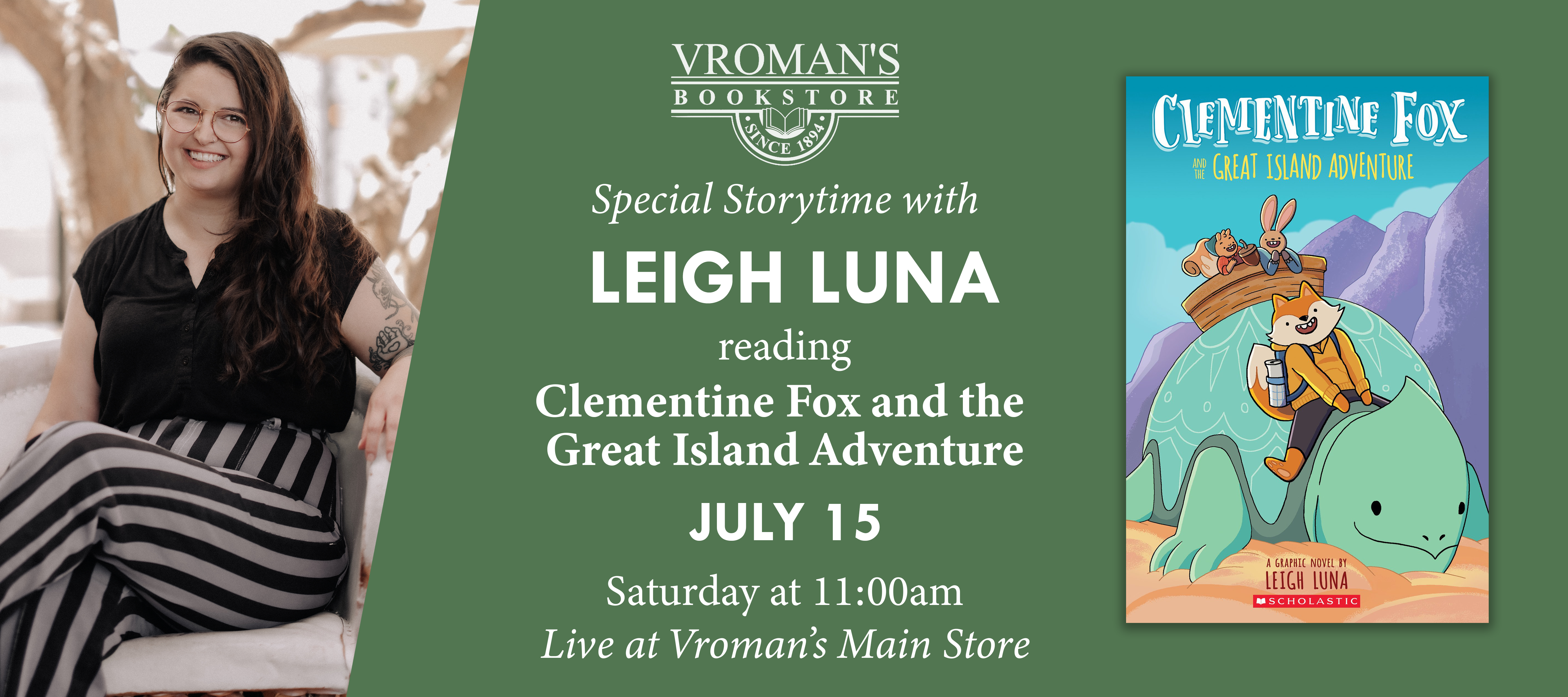 Vroman’s Special Storytime featuring Leigh Luna presenting Clementine Fox and the Great Island Adventure