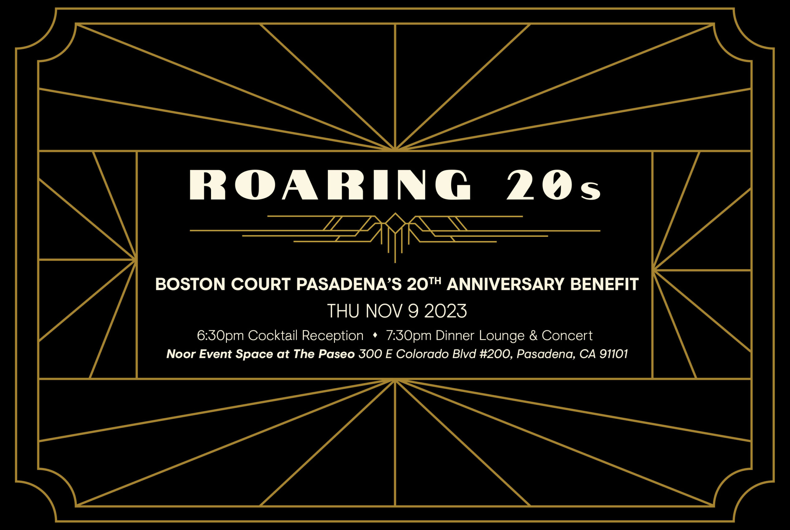 Roaring 20's benefit