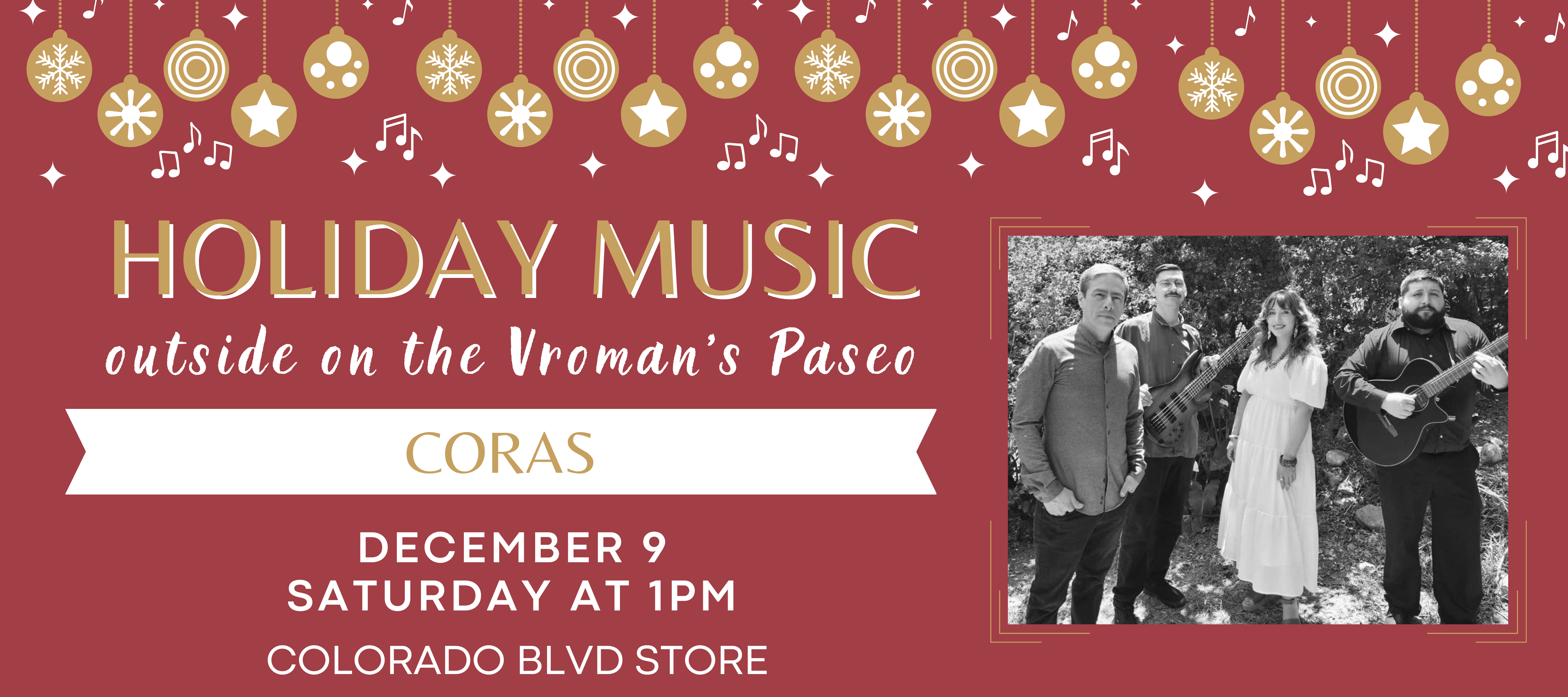 Vroman's Holiday Music in the Paseo featuring Coras