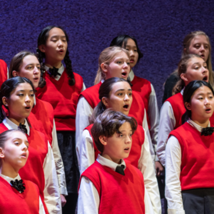 Children sing from the Los Angeles Children's Chorus