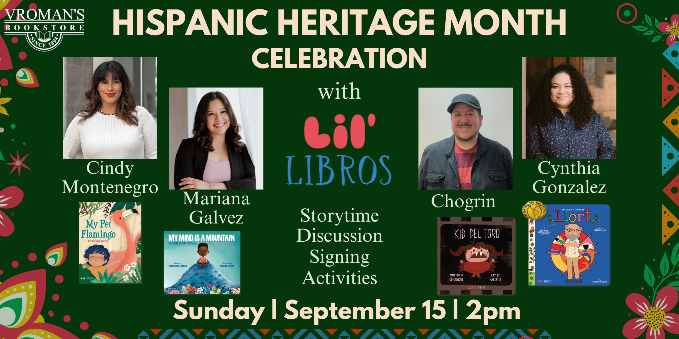 Hispanic Heritage Month at Vroman's Bookstore Libros